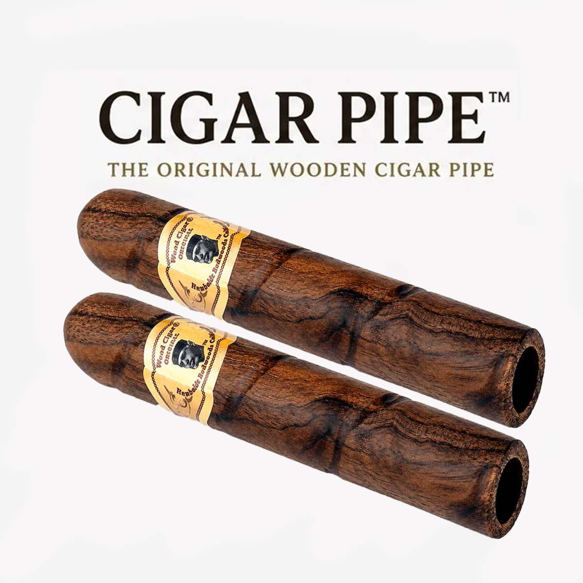 (2) 5 INCH CIGAR PIPES - Tobacco Pipes, Handmade Carved Tobacco Pipe with Accessories