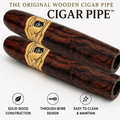 (2) 5 INCH CIGAR PIPES - Tobacco Pipes, Handmade Carved Tobacco Pipe with Accessories
