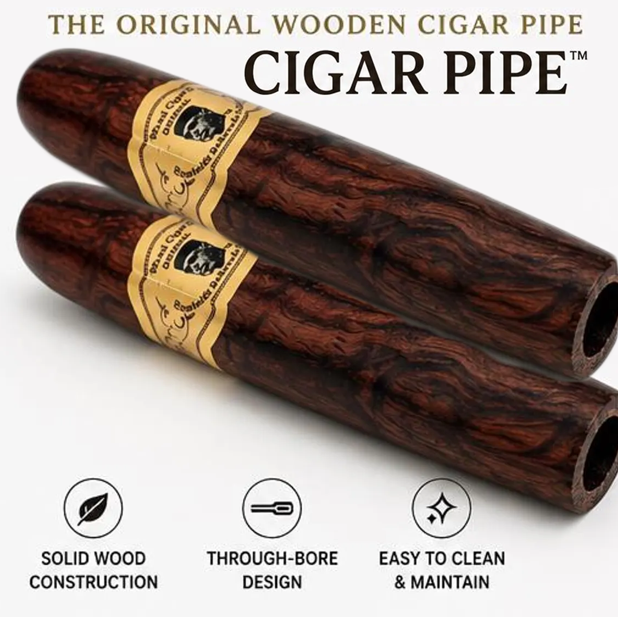 (2) 5 INCH CIGAR PIPES - Tobacco Pipes, Handmade Carved Tobacco Pipe with Accessories