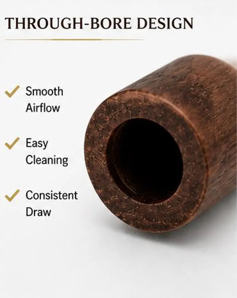 Original Wooden Cigar Pipe™ – Small Bowl, Smooth Draw, Portable & Easy to Clean – Gift-Ready