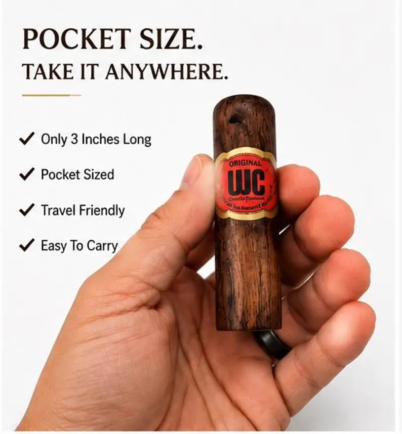 Original Wooden Cigar Pipe™ – Small Bowl, Smooth Draw, Portable & Easy to Clean – Gift-Ready
